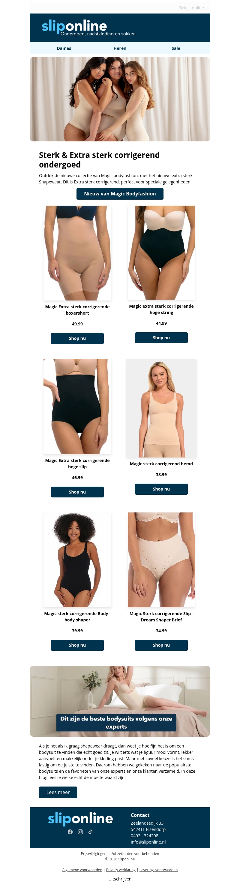 Nieuw: Sterk & Extra sterk corrigerend ondergoed van Magic Nieuw: Sterk & Extra sterk corrigerend ondergoed van Magic