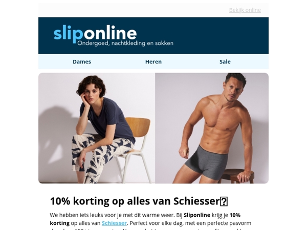 10% Korting op Schiesser!