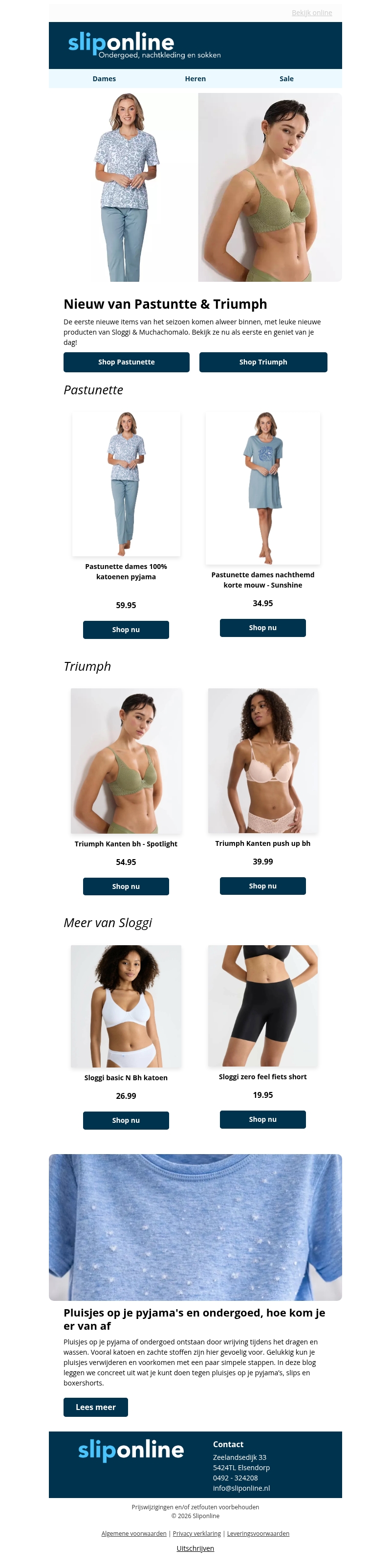 15+ Nieuwe items van Pastunette & Triumph 15+ Nieuwe items van Pastunette & Triumph