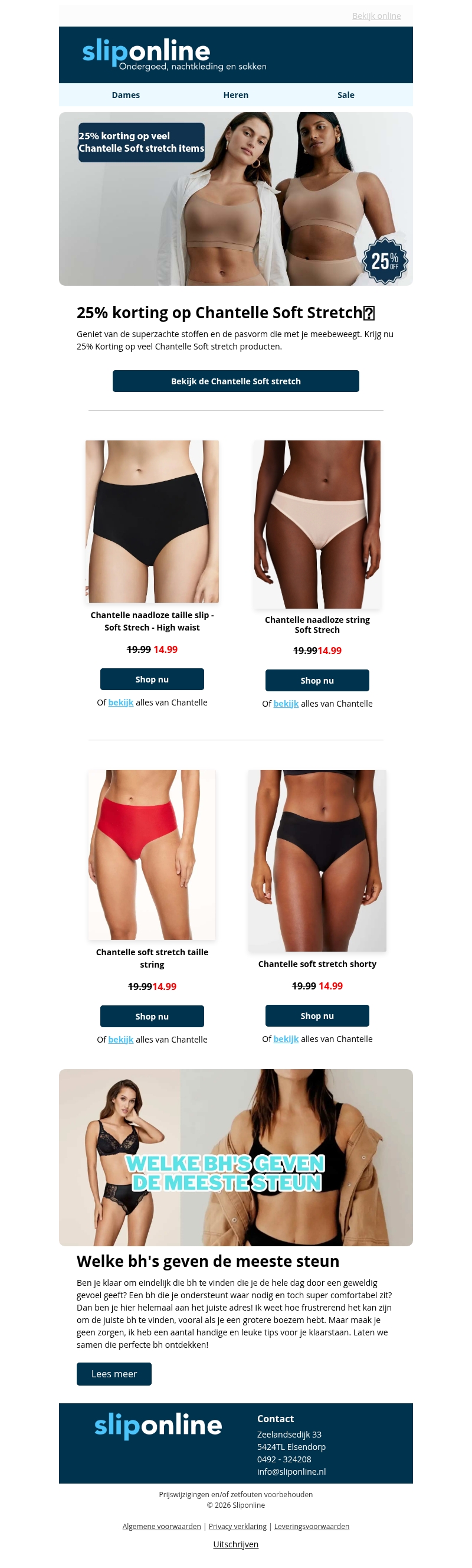 25% korting op alles van Chantelle Soft Stretch😍 25% korting op alles van Chantelle Soft Stretch😍