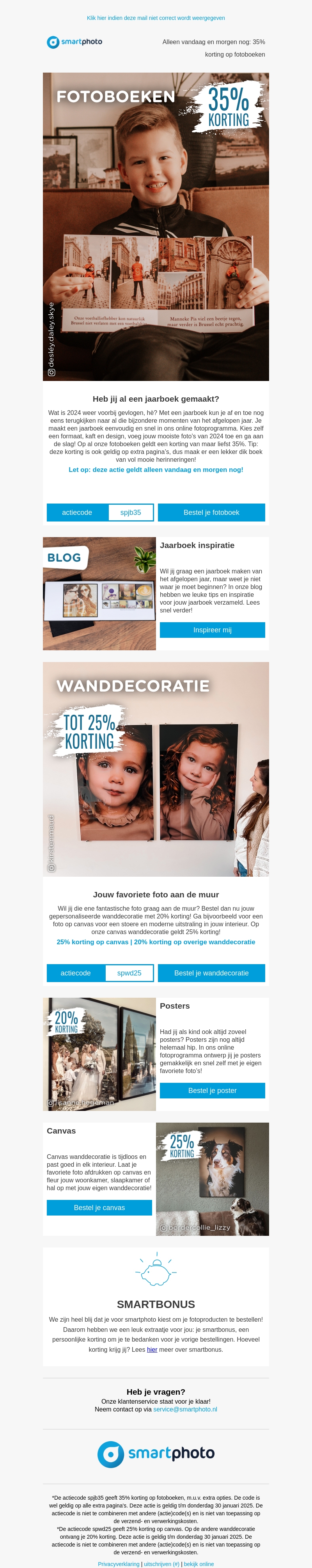 Alleen vandaag en morgen nog: 35% korting op fotoboeken Alleen vandaag en morgen nog: 35% korting op fotoboeken