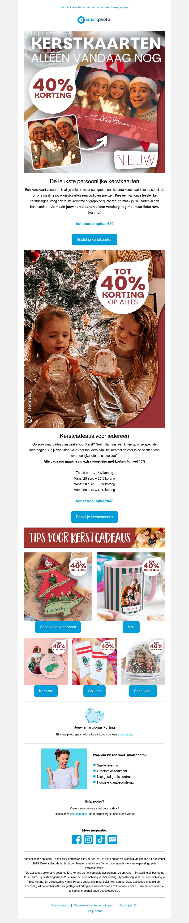 Hi, laatste dag: 40% korting op kerstkaarten Hi, laatste dag: 40% korting op kerstkaarten