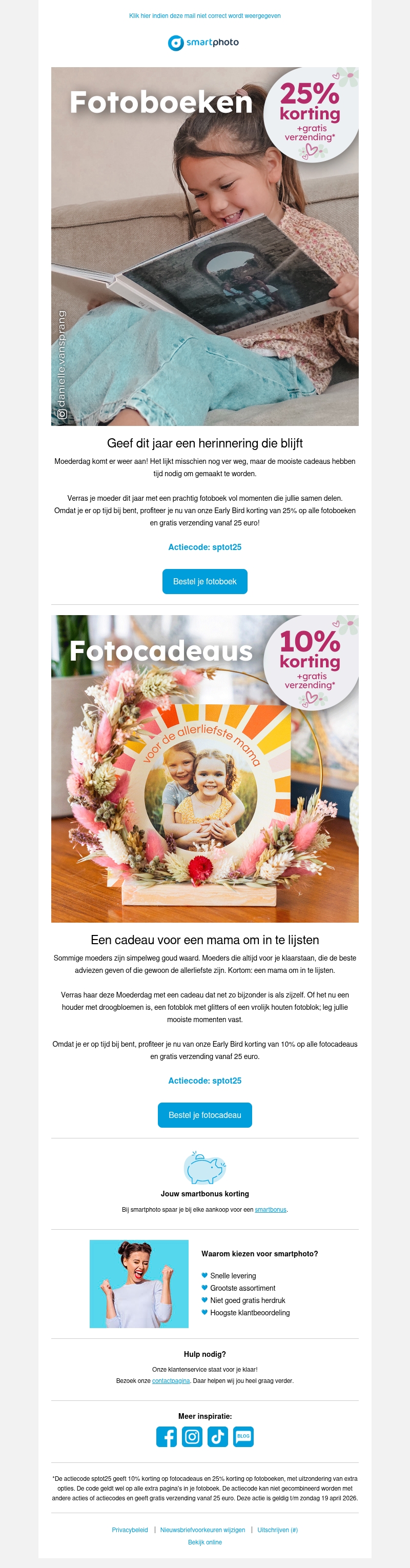 Hi, early bird korting op je Moederdagcadeau Hi, early bird korting op je Moederdagcadeau