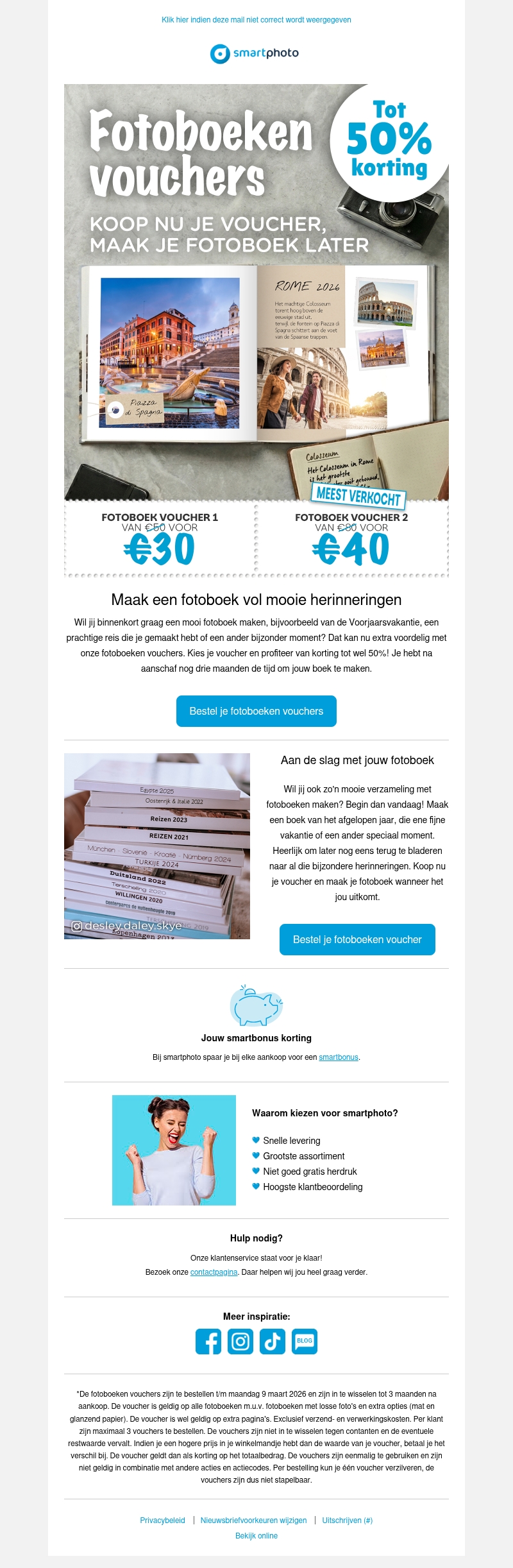Hi, tot 50% korting op fotoboeken vouchers Hi, tot 50% korting op fotoboeken vouchers