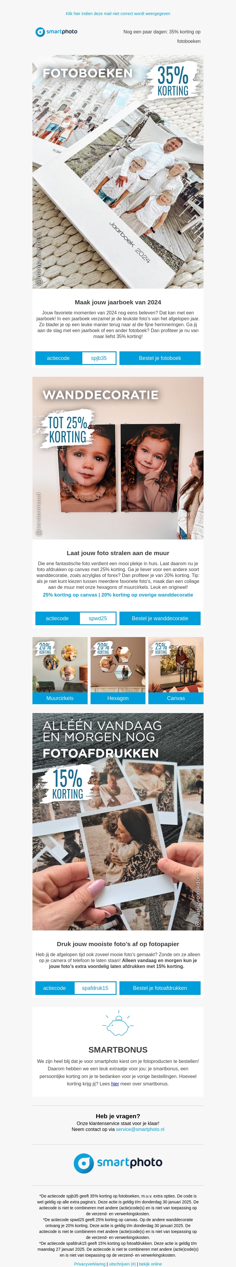 Nog een paar dagen: 35% korting op fotoboeken Nog een paar dagen: 35% korting op fotoboeken