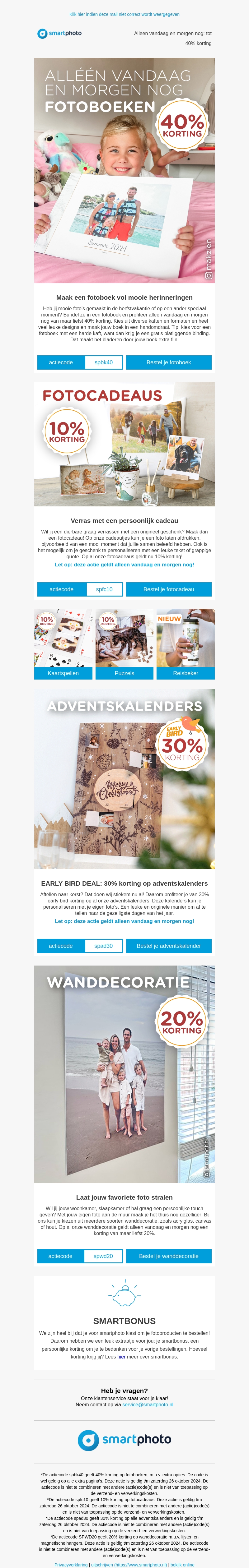 Alleen vandaag en morgen nog: tot 40% korting Alleen vandaag en morgen nog: tot 40% korting