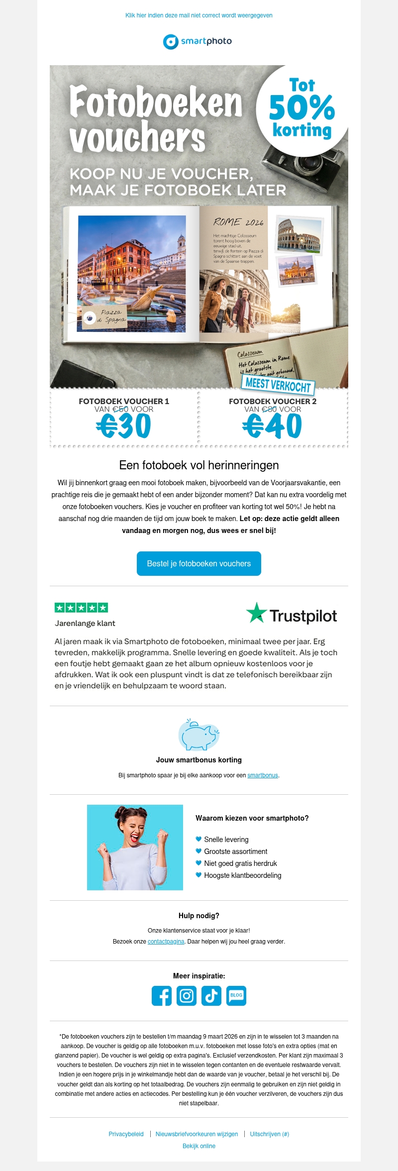 Hi, nog twee dagen: tot 50% korting op vouchers Hi, nog twee dagen: tot 50% korting op vouchers