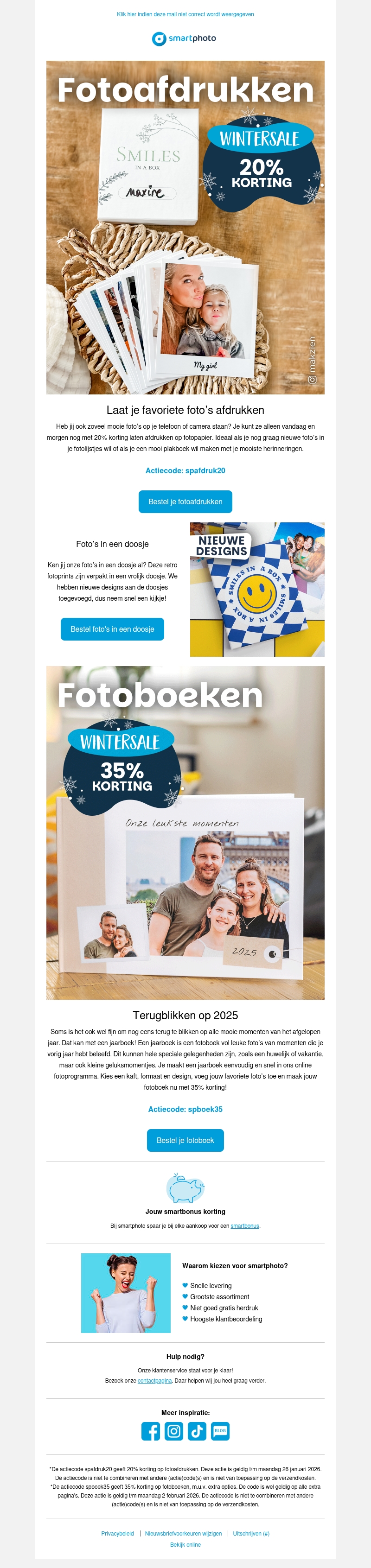Hi, nog twee dagen: 20% korting op fotoafdrukken Hi, nog twee dagen: 20% korting op fotoafdrukken