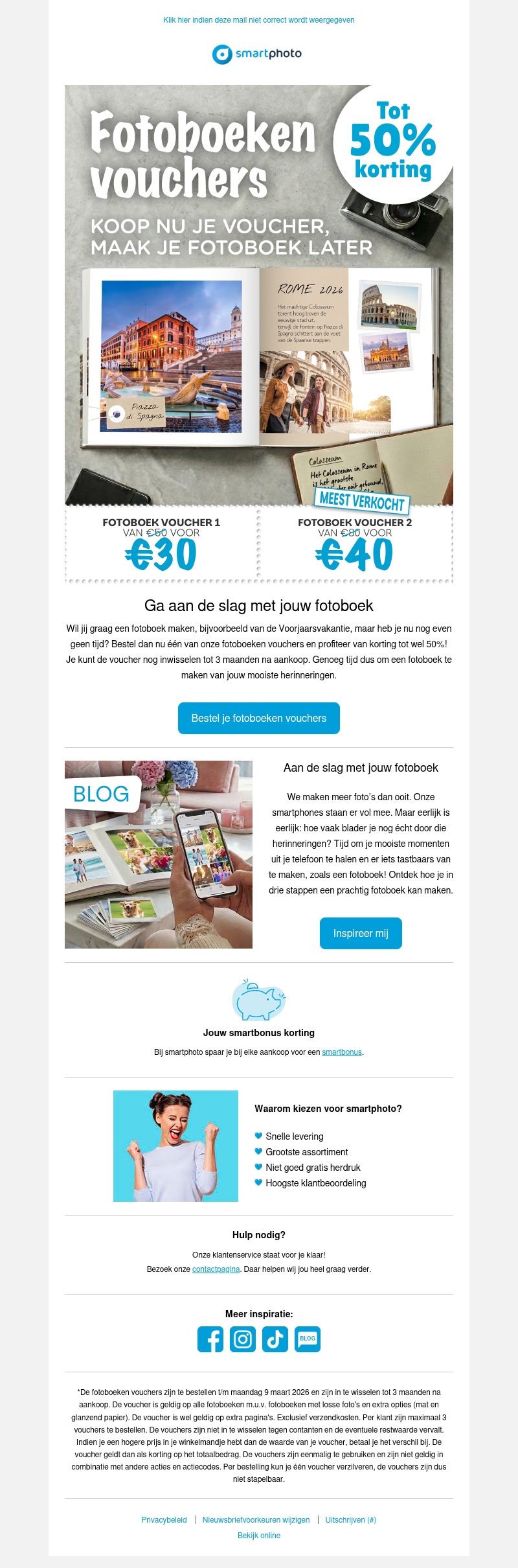 Hi, tot 50% korting op fotoboeken vouchers Hi, tot 50% korting op fotoboeken vouchers