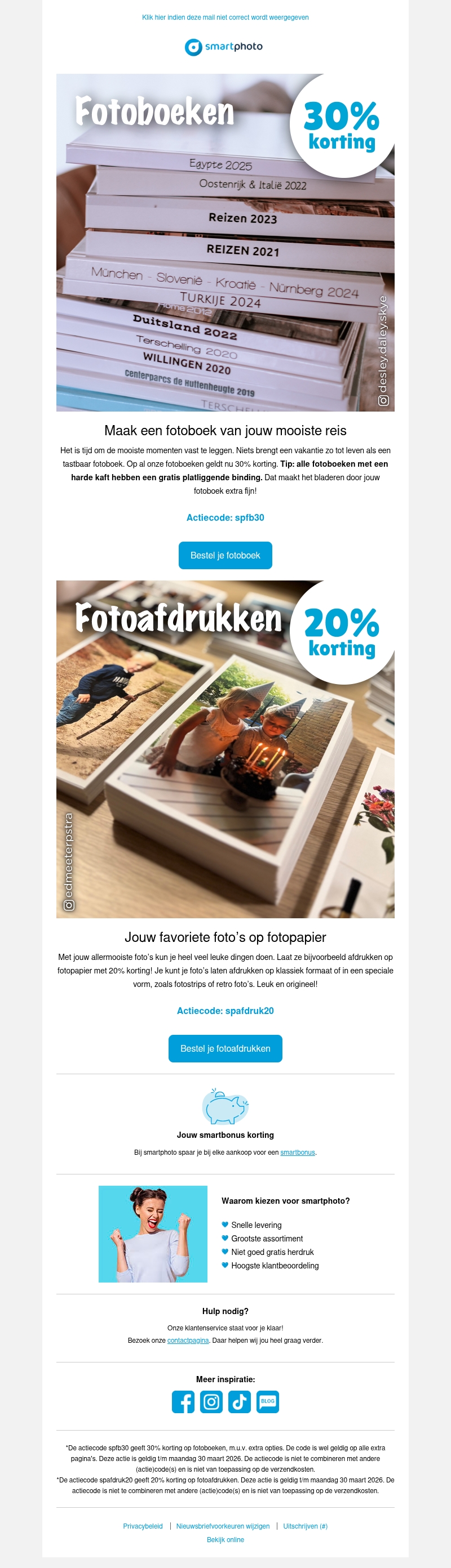 Hi, 30% korting op fotoboeken Hi, 30% korting op fotoboeken