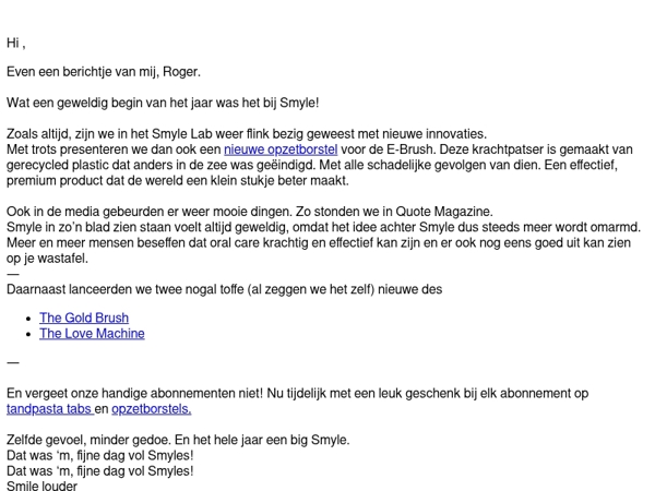 2026 tot nu toe: het gaat geweldig