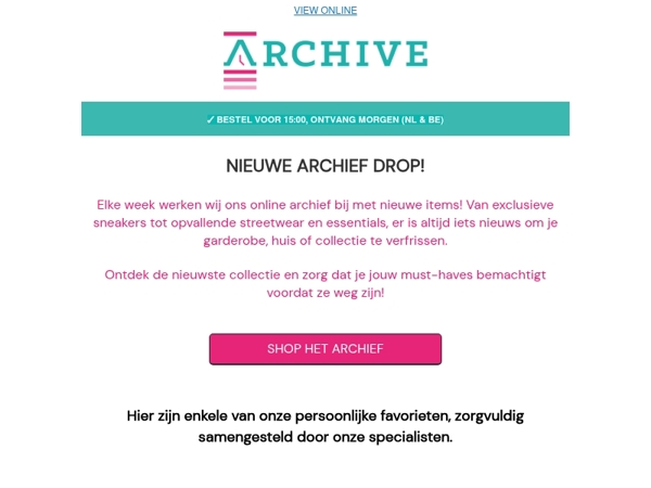 Welkom in ons archief, van Goyard tot aan Air Max 1.