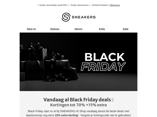 🖤 Nú al Black Friday bij SNEAKERS.nl