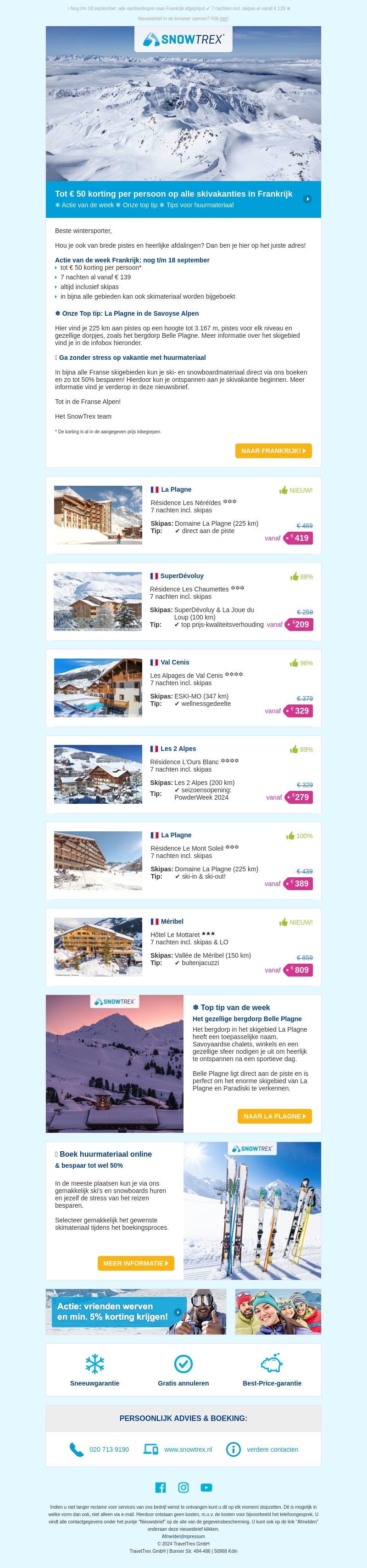 ❄ Frankrijk: tot 50 euro korting per persoon op alle deals ❄ Frankrijk: tot 50 euro korting per persoon op alle deals