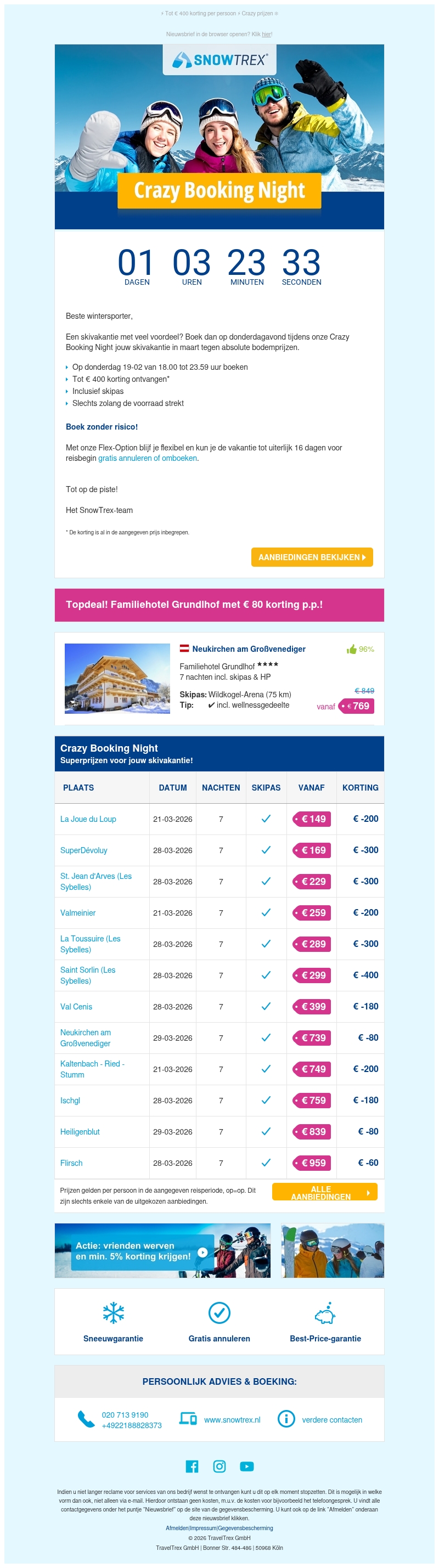 ❄ Maart - vanaf 149 euro op skivakantie ❄ Maart - vanaf 149 euro op skivakantie