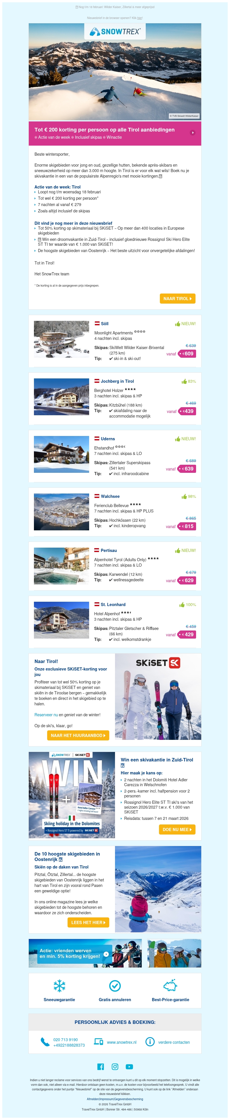 ❄ Skivakantie in Tirol: 7 nachten al vanaf 279 euro per persoon ❄ Skivakantie in Tirol: 7 nachten al vanaf 279 euro per persoon