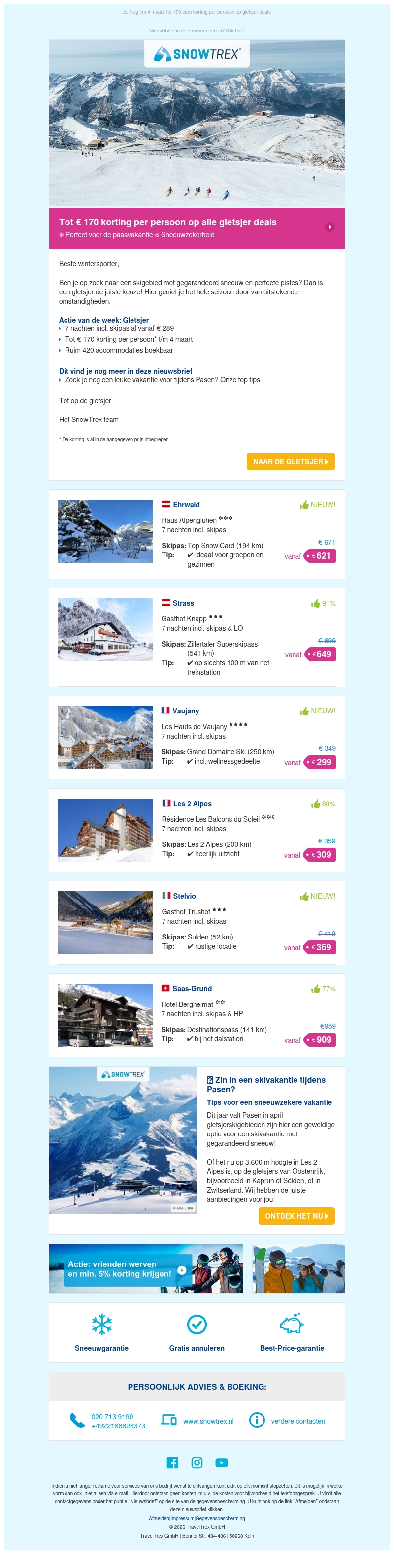 ❄ Enorme sneeuwzekerheid - skivakantie op de gletsjer: 7 nachten incl. skipas vanaf 289 euro ❄ Enorme sneeuwzekerheid - skivakantie op de gletsjer: 7 nachten incl. skipas vanaf 289 euro