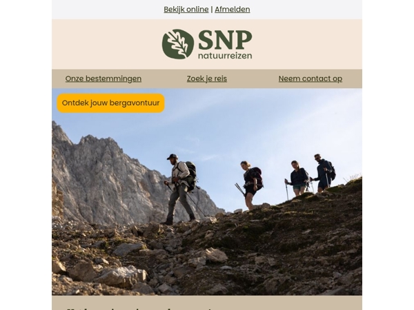 Het bergseizoen is begonnen. Ga je mee?