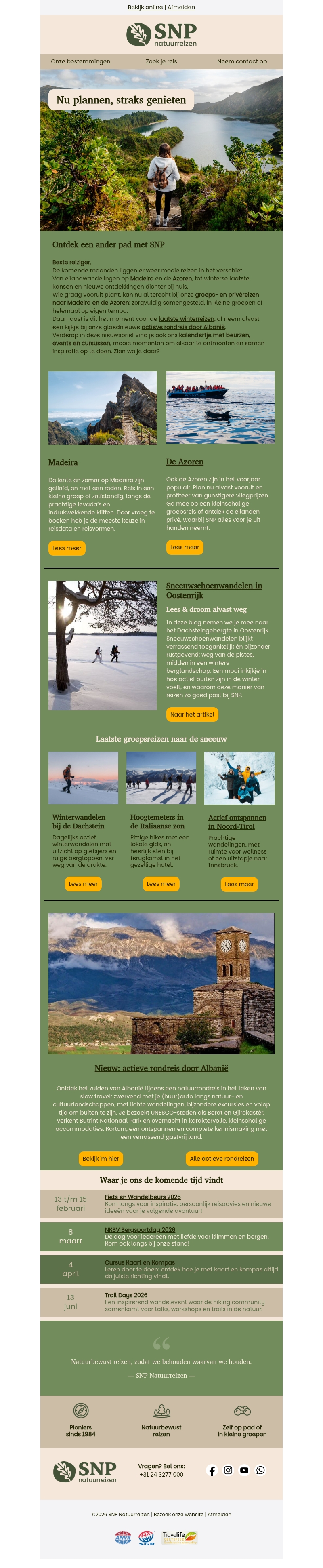 🥾 Winter én voorjaar: deze reizen boek je nu 🥾 Winter én voorjaar: deze reizen boek je nu