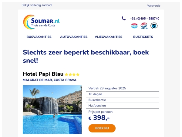 5x Zomerknallers vanaf € 269,- ☀️