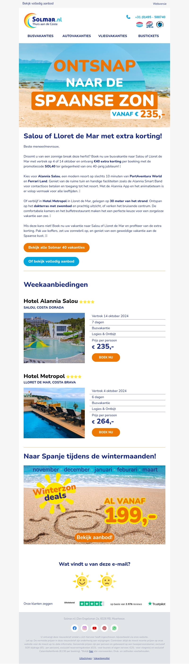 Geniet van de zon met extra korting ๐ Geniet van de zon met extra korting ๐