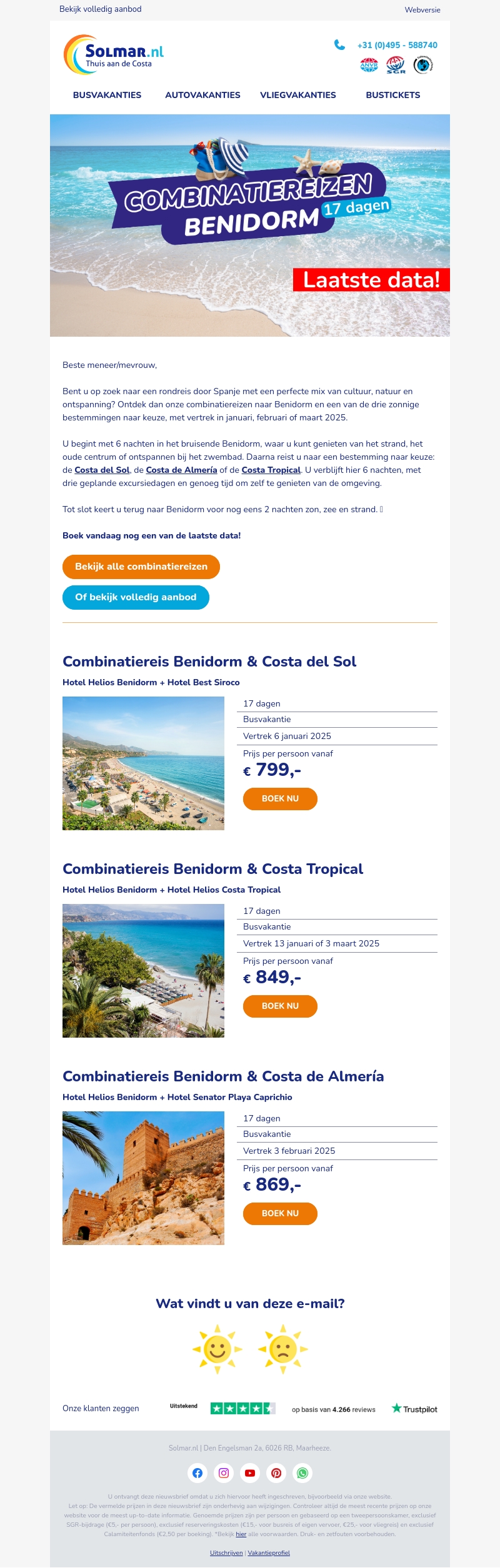 Laatste kans op een combinatiereis! Laatste kans op een combinatiereis!