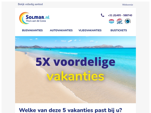 Vakantiedeals die u niet mag missen ☀️