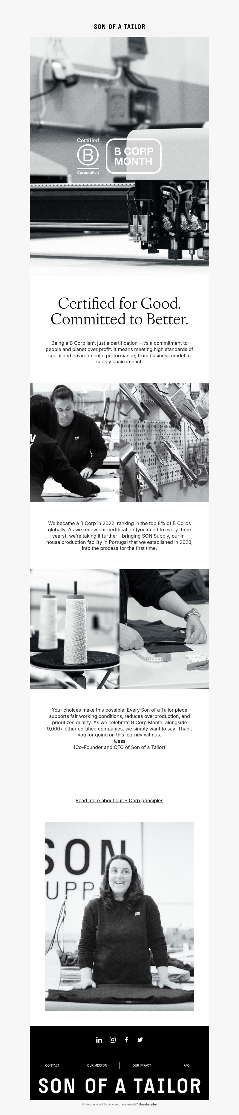 B Corp, always B Corp, always