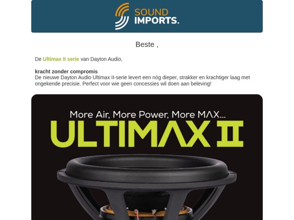Ultimax II Subwoofers van Dayton Audio