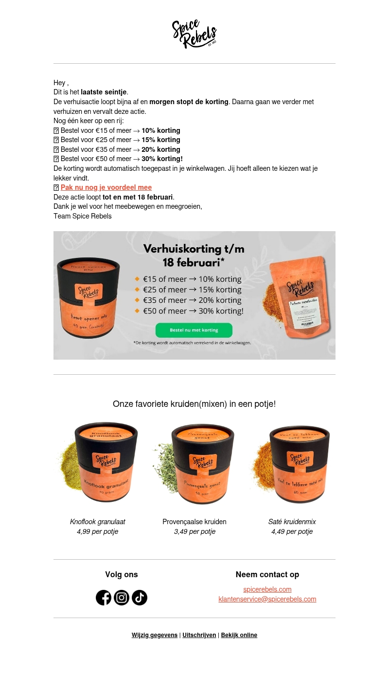 Laatste kans: verhuisactie stopt morgen Laatste kans: verhuisactie stopt morgen