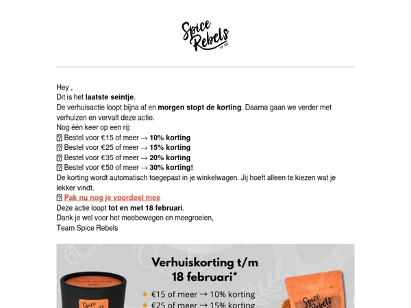 Laatste kans: verhuisactie stopt morgen