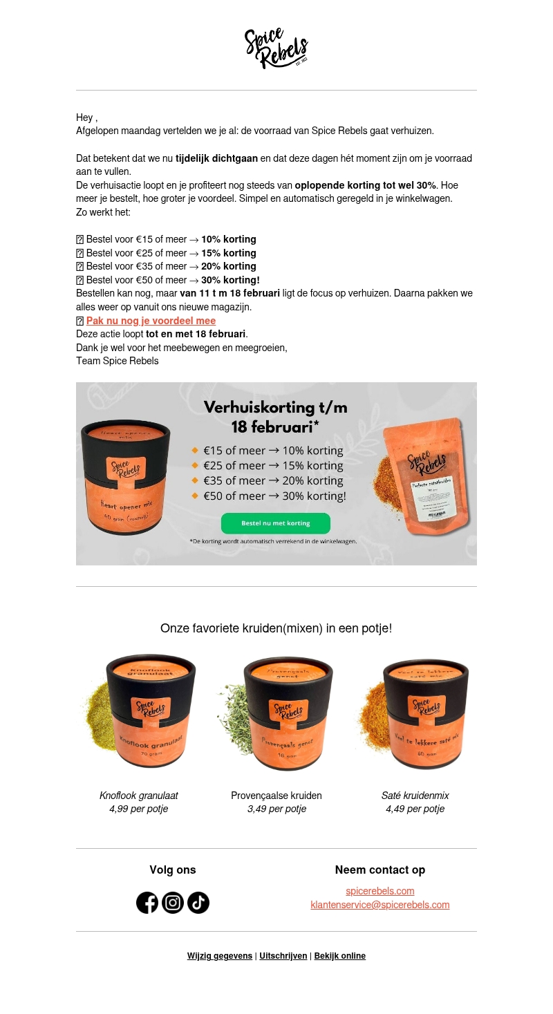 Wij verhuizen en jij profiteert π Wij verhuizen en jij profiteert π