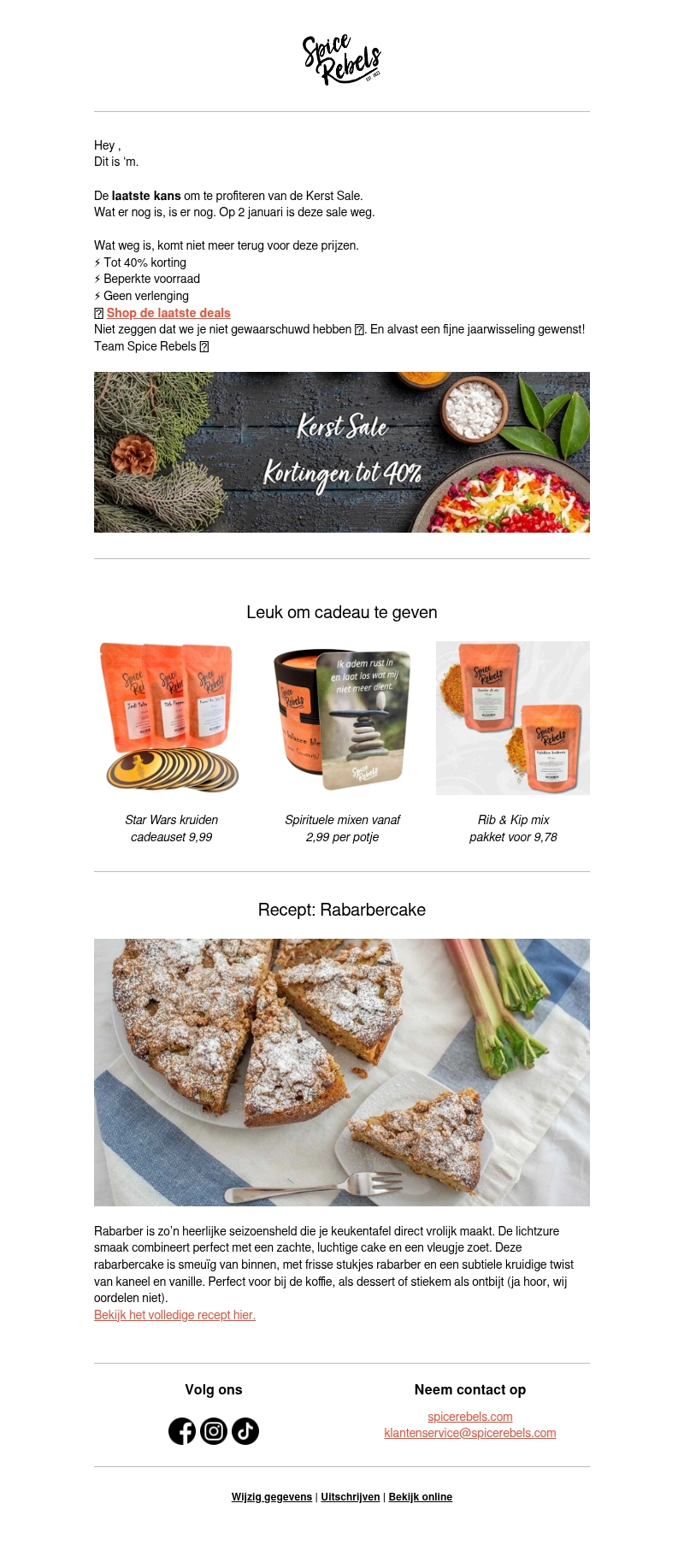 Laatste kans, Kerst Sale loopt af Laatste kans, Kerst Sale loopt af