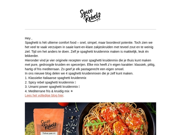 Spaghetti kruidenmix zelf maken?