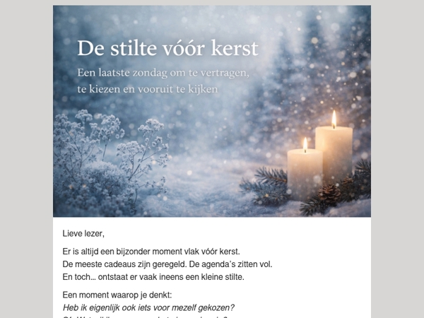 De stilte vóór kerst 