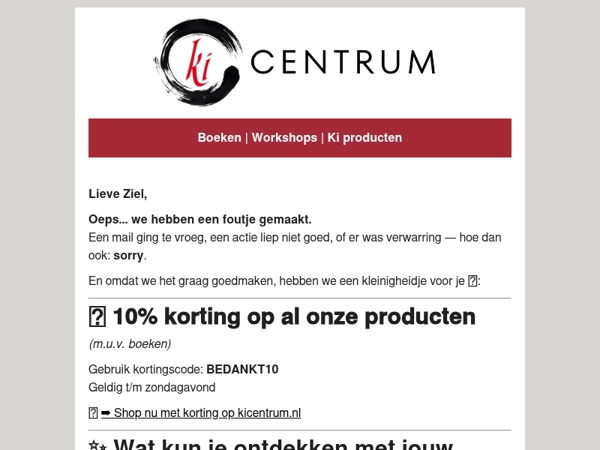   We willen iets goedmaken – en jij profiteert ervan 🎁