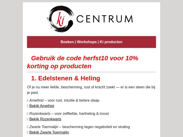   ☀️ Herfstactie! 10% korting op jouw favoriete spirituele tools