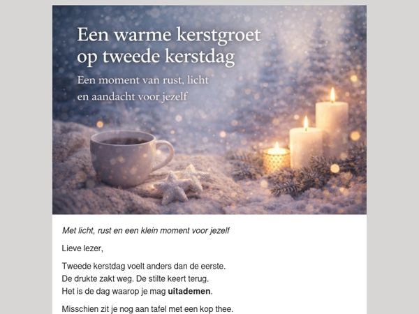  Een warme kerstgroet op tweede kerstdag