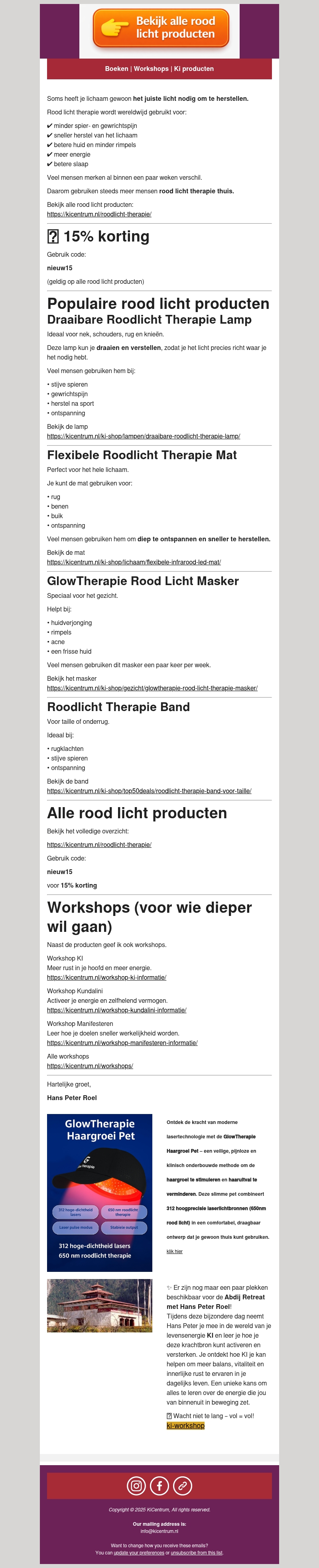 🔥 Minder pijn en meer energie? Ontdek rood licht (15% korting) 🔥 Minder pijn en meer energie? Ontdek rood licht (15% korting)