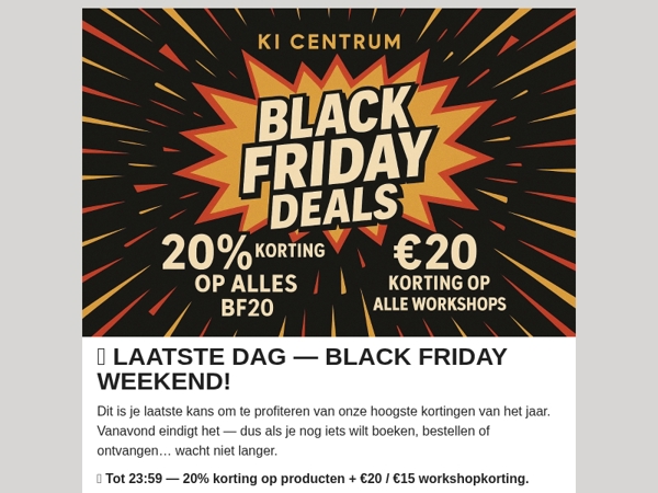  ⏳ Laatste kans! Hans Peter sluit vanavond de deals bij Ki Centrum