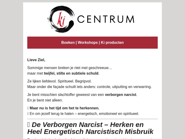   Je energie werd gestolen. Nu is het tijd om haar terug te halen.