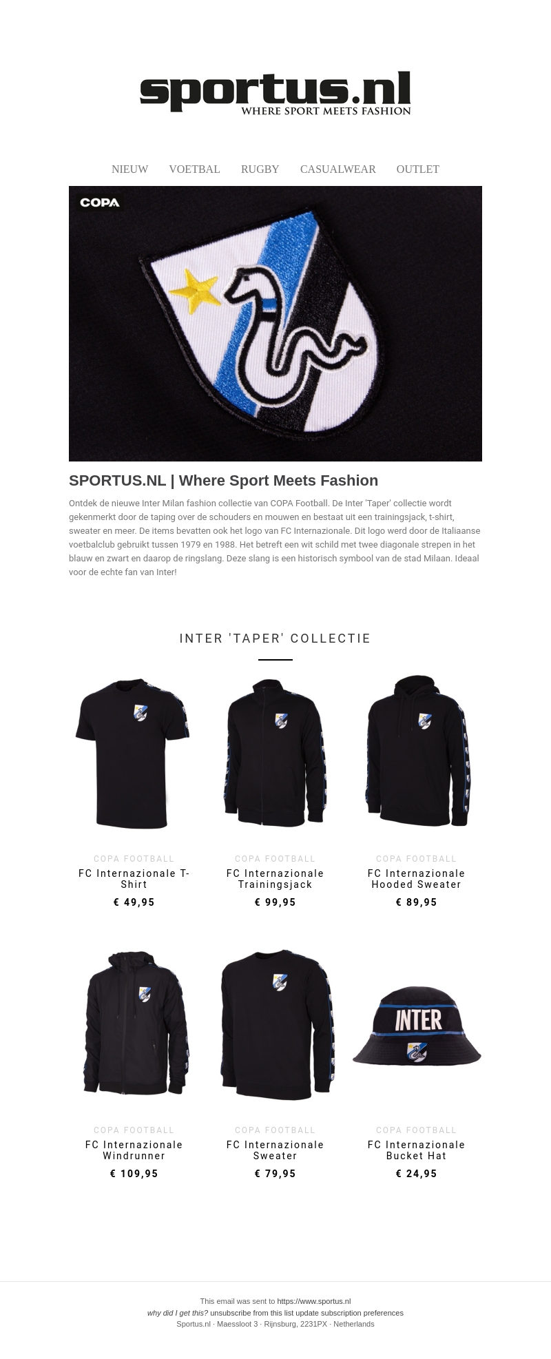 🆕 FC Internazionale Taper Collectie 🆕 FC Internazionale Taper Collectie
