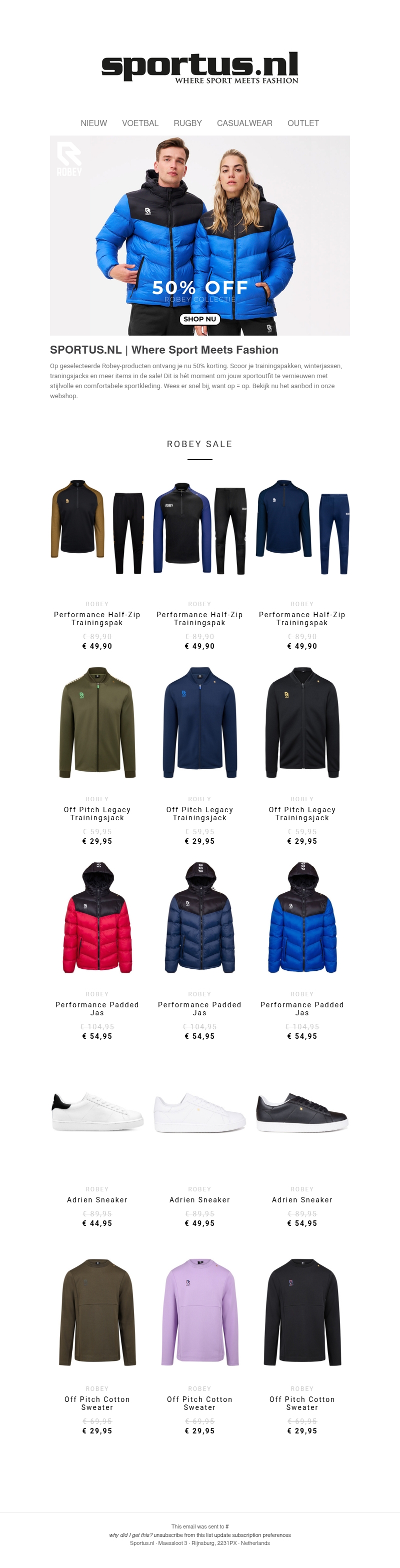 Sportdeal alert: Scoor nu tot 50% korting op Robey Sportdeal alert: Scoor nu tot 50% korting op Robey