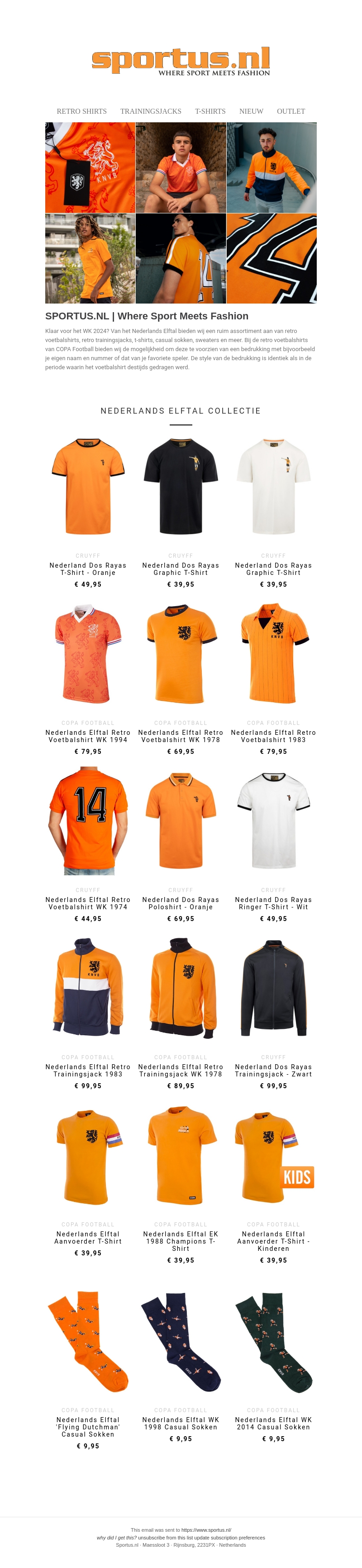 Nederlands Elftal EK 2024 Collectie | Retro Voetbalshirts, T-Shirts, Trainingsjacks en meer Nederlands Elftal EK 2024 Collectie | Retro Voetbalshirts, T-Shirts, Trainingsjacks en meer