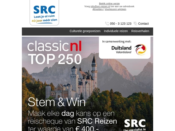 🎵 Er zit muziek in SRC Reizen