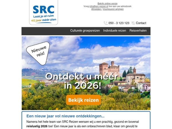  📣Klaar voor 2026? Ontdek onze nieuw reizen