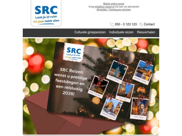 🎄 Wij wensen u gezellige feestdagen