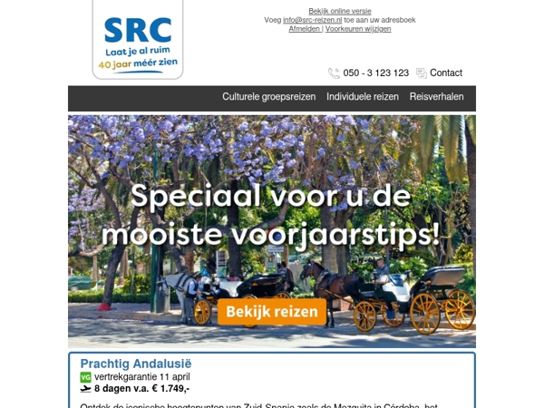 🌞🌷 Cultuurvakanties voor het voorjaar!