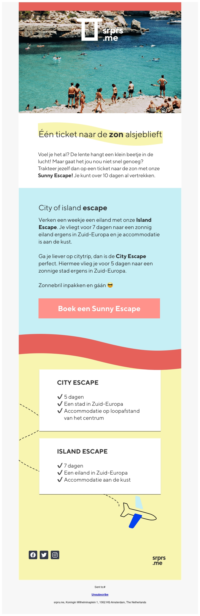 Één ticket naar de zon alsjeblieft Één ticket naar de zon alsjeblieft