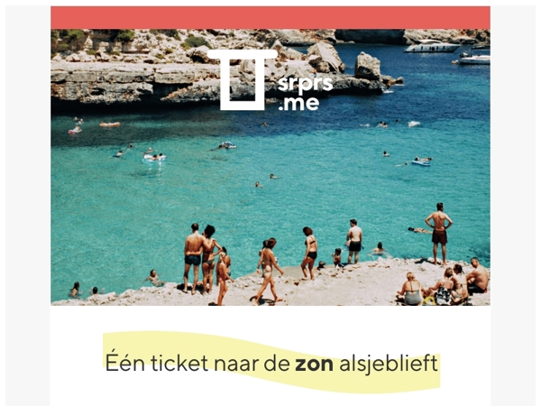 Één ticket naar de zon alsjeblieft
